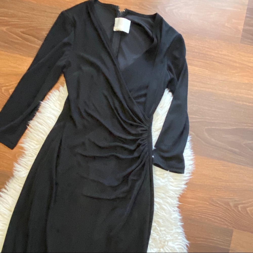 Tadashi Black Rouged Long Dress
